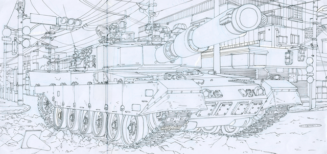 怎么画装甲战车教你绘制90式坦克战车