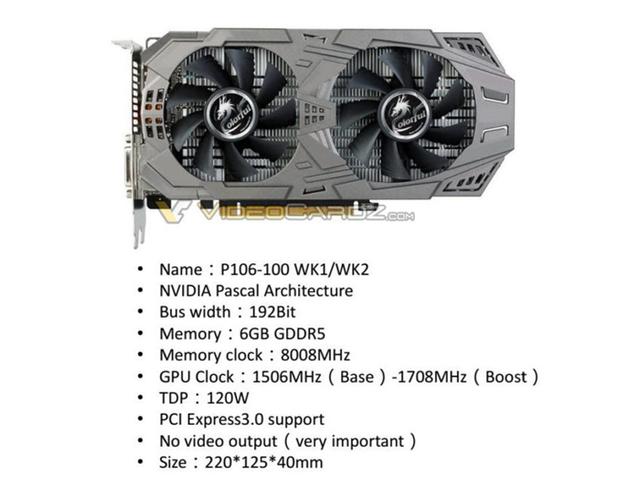 1060挖eth（买不到的游戏卡都变成矿卡，挖矿专用GTX 1060 6GB全面来袭）