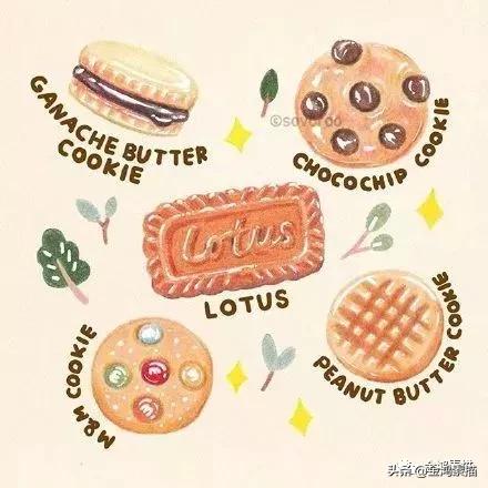 100种可爱小零食简笔画 可爱的简笔画 呆萌 手帐零食