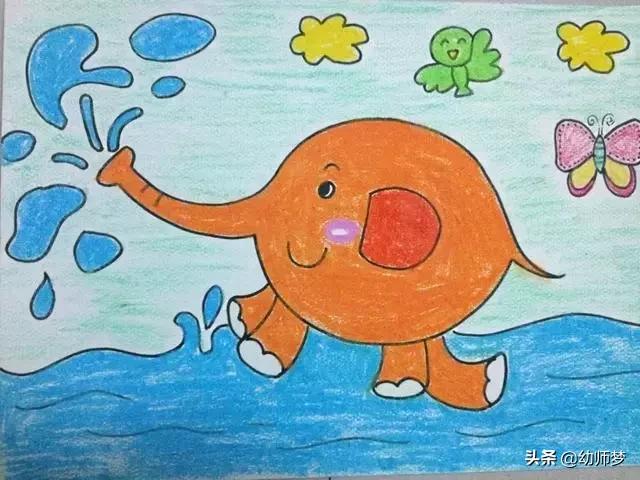 1一3岁宝宝学画画,大一班的小朋友学画画