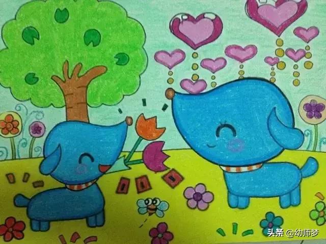 1一3岁宝宝学画画,大一班的小朋友学画画