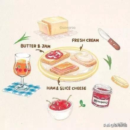 100种可爱小零食简笔画 可爱的简笔画 呆萌 手帐零食