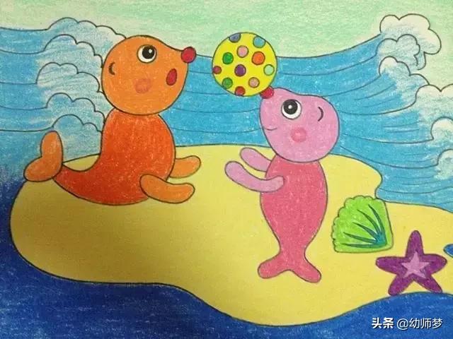 1一3岁宝宝学画画,大一班的小朋友学画画