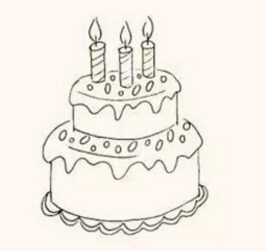 生日蛋糕图片大全儿童 简单生日礼物盒简笔画