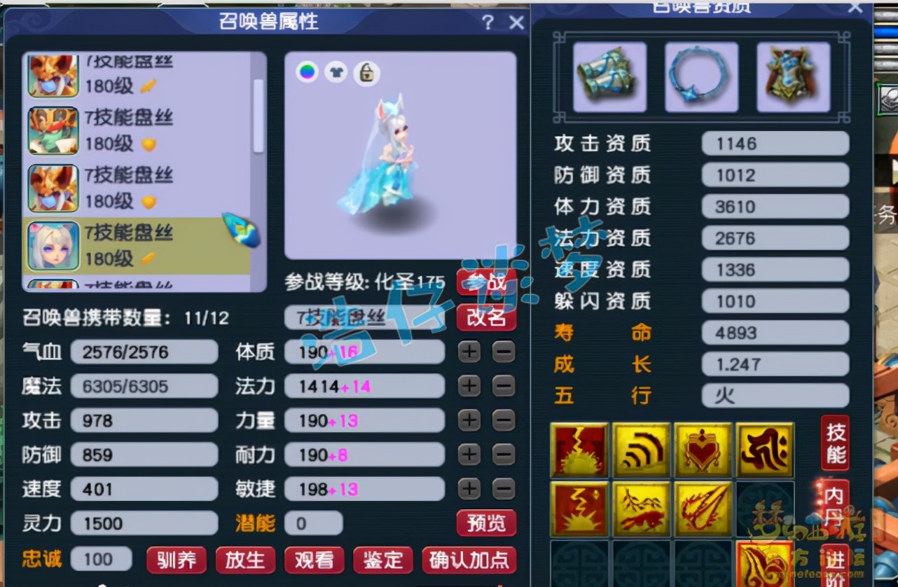 梦幻西游：175极品服战号，愤怒5特技加身，方寸女儿随便转