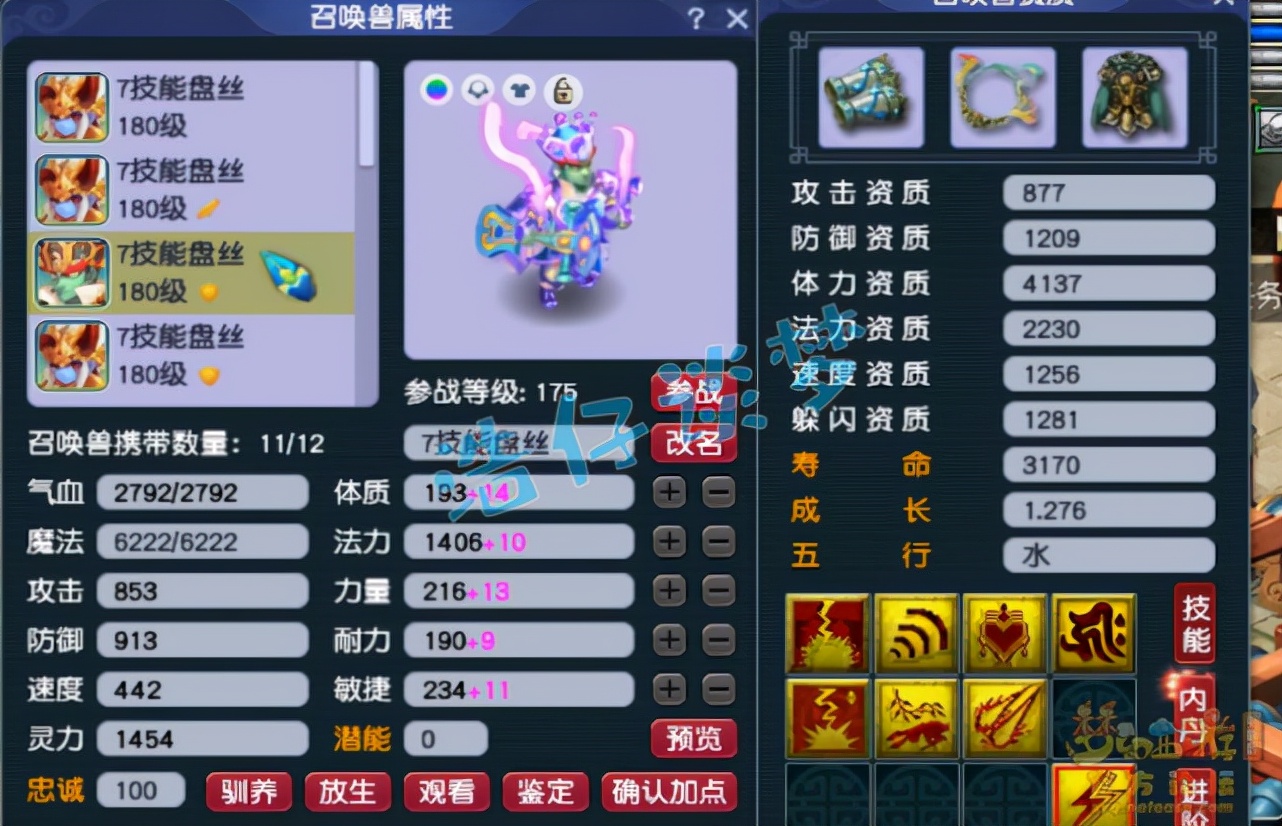 梦幻西游：175极品服战号，愤怒5特技加身，方寸女儿随便转