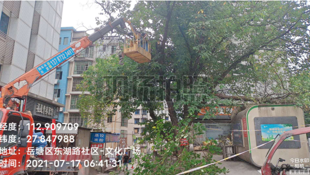 为民办实事 岳塘区城管局消除道路安全隐患