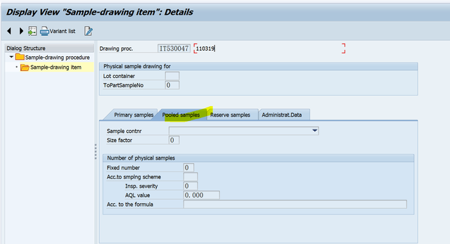 SAP QM QPV3檢視Sample-Drawing Procedure