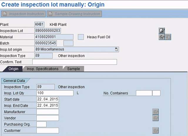 Physical Samples Management in SAP QM