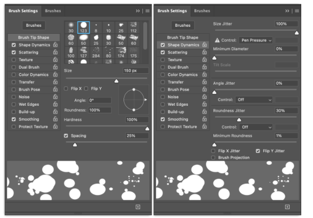 Photoshop 中的 Liquid Chrome RGB Droplets