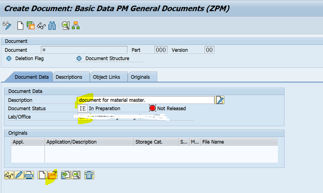 SAP MM 物料主資料的Document Data