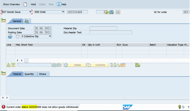 SAP PM 初級系列24 - 發料到維修工單