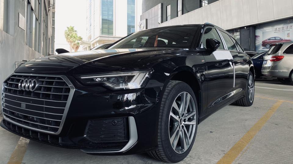 奥迪a6进口a6avant提车了传奇黑有点小激动