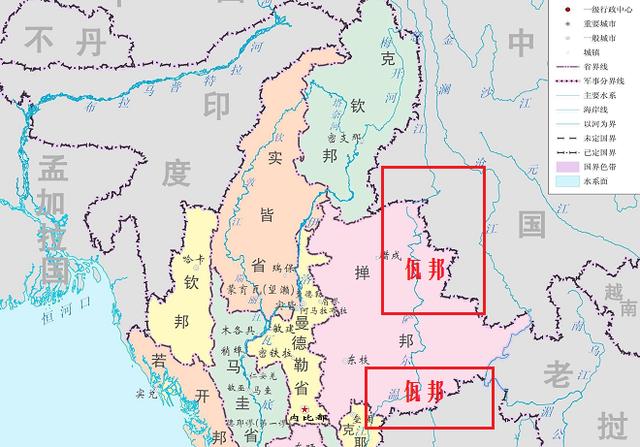缅甸孟平镇地图图片