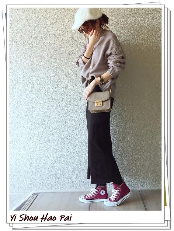 红鞋子搭配什么裤子好看（红色匡威鞋的秋冬穿搭27例）