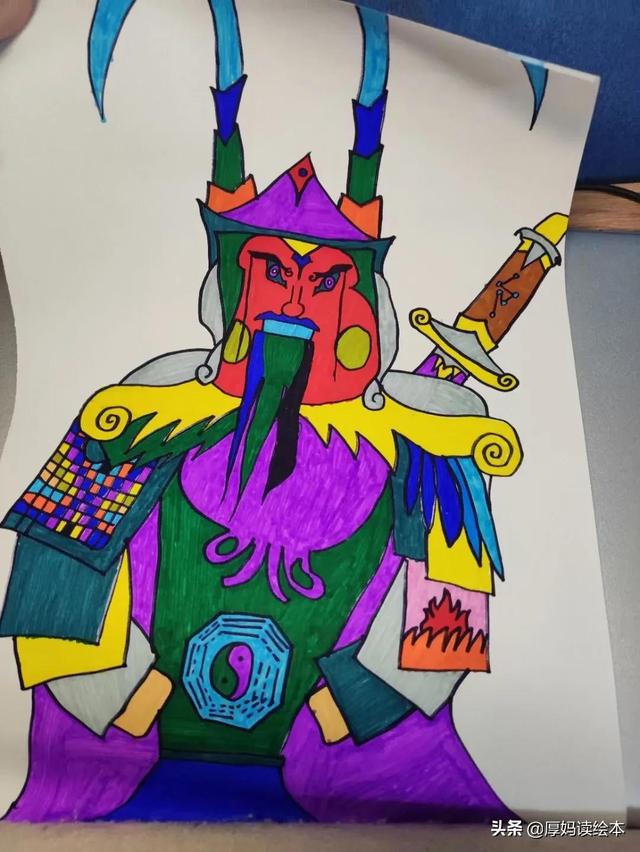 居家隔离第四天，厚厚画了第八幅岳飞（附艺术启蒙书单）
