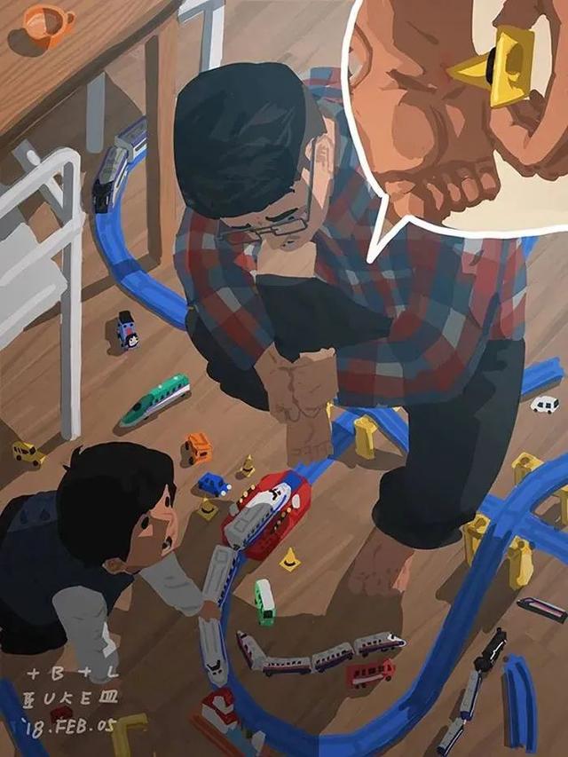 会画画的爸爸，太暖了