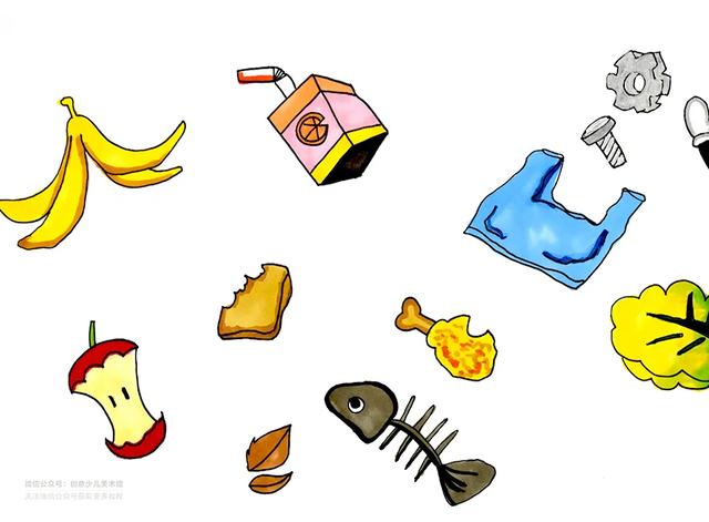 纸屑全部放进画面中小朋友们这一步一定要记得垃圾的摆放虽然可以显得