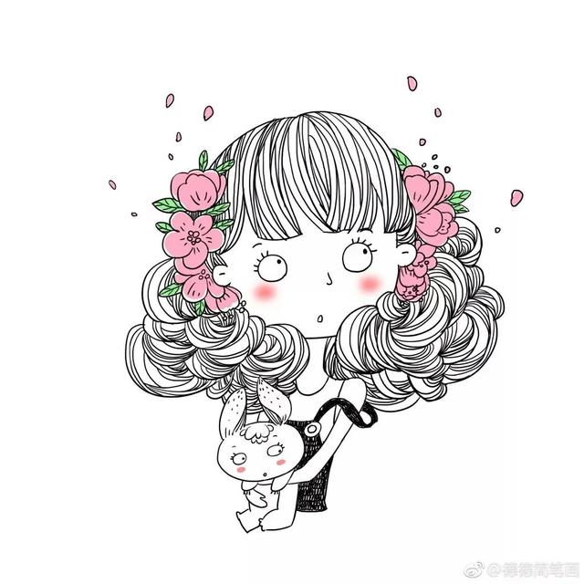 线描植物简笔画图片大全(画可爱小女孩简单画法第一名)