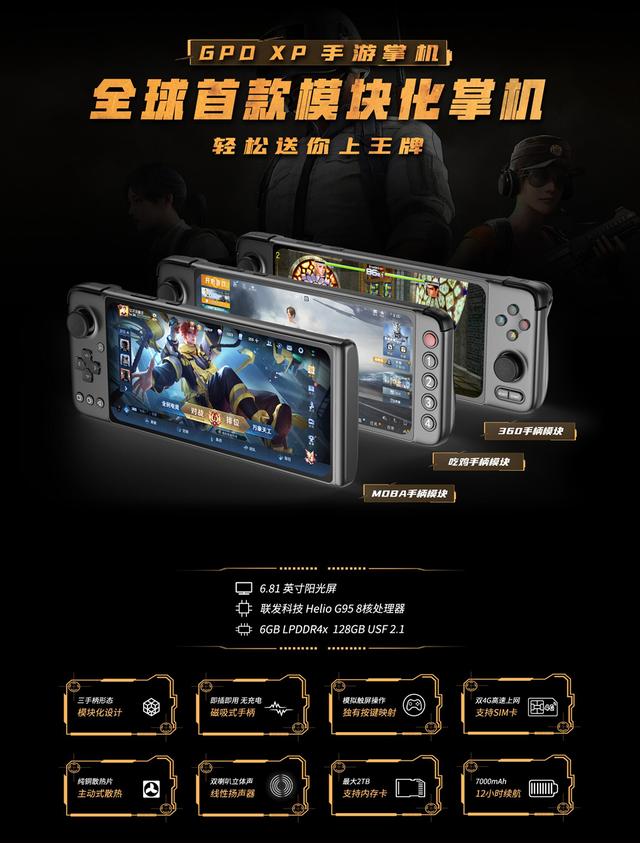 模塊化安卓遊戲掌機 GPD XP，全球首發