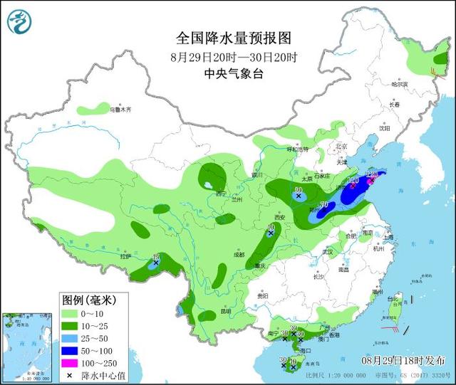 山東省天氣預報21年8月29日至9月1日連續四天有中雨局部暴雨 Kks資訊網