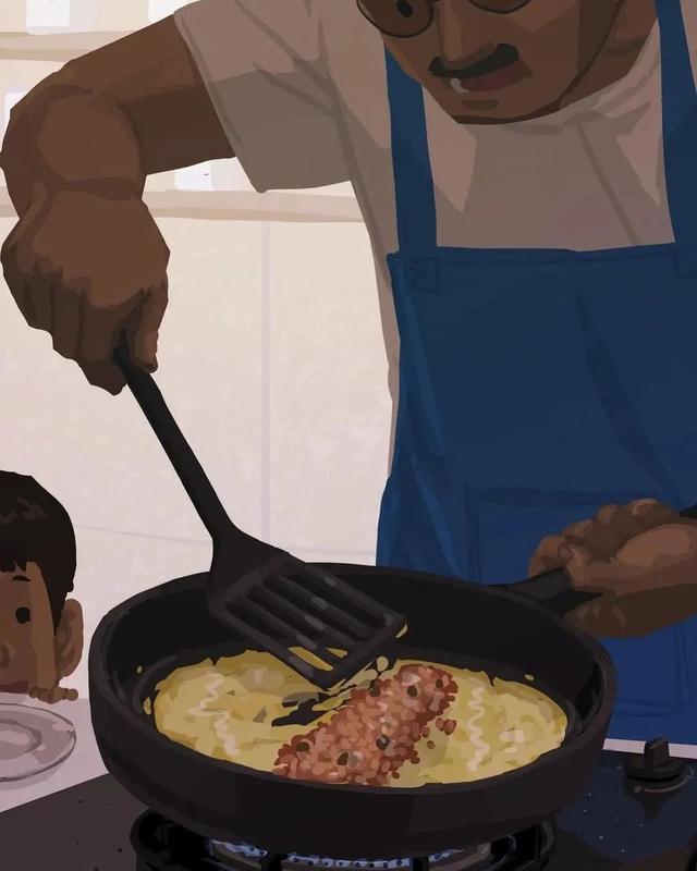 会画画的爸爸，太暖了