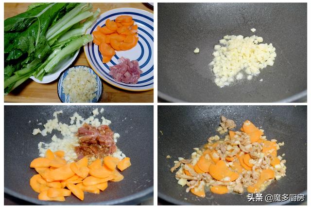 妈妈每天换着花样给孩子做饭，有荤有素营养健康，孩子爱吃身体棒