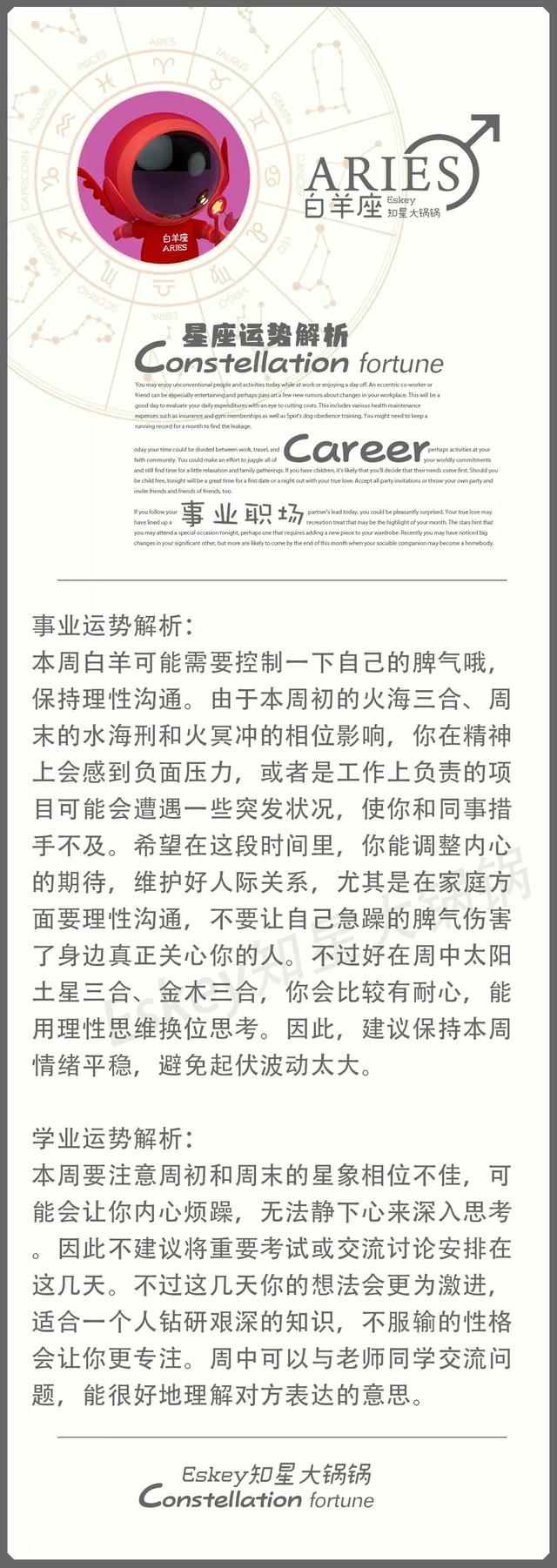 Eskey周运 5月31日 6月6日建立新人脉 保持理性沟通 全网搜