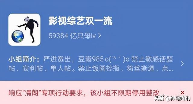 豆瓣多个娱乐小组不限期停用整改