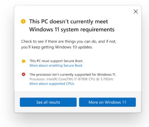 微软更新Windows 11最低系统需求 增加对部分旧处理器的支持-第2张图片-9158手机教程网