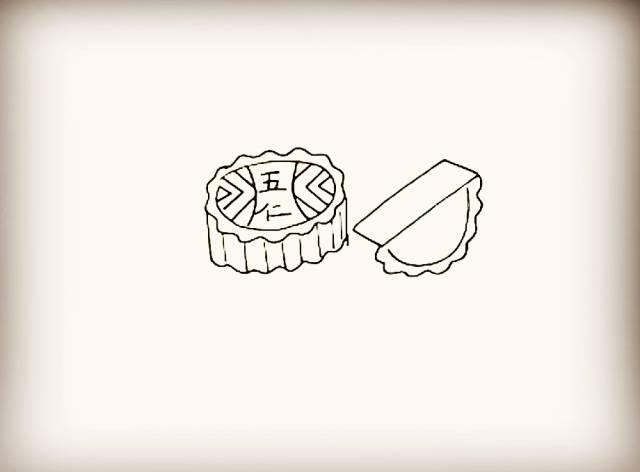 月饼简笔画图片简单（中秋节简笔画月饼怎么画）