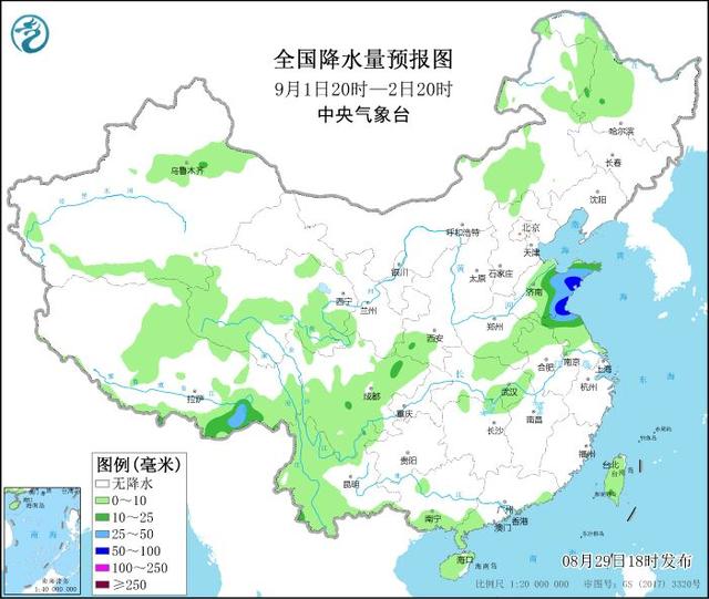 山東省天氣預報21年8月29日至9月1日連續四天有中雨局部暴雨 Kks資訊網