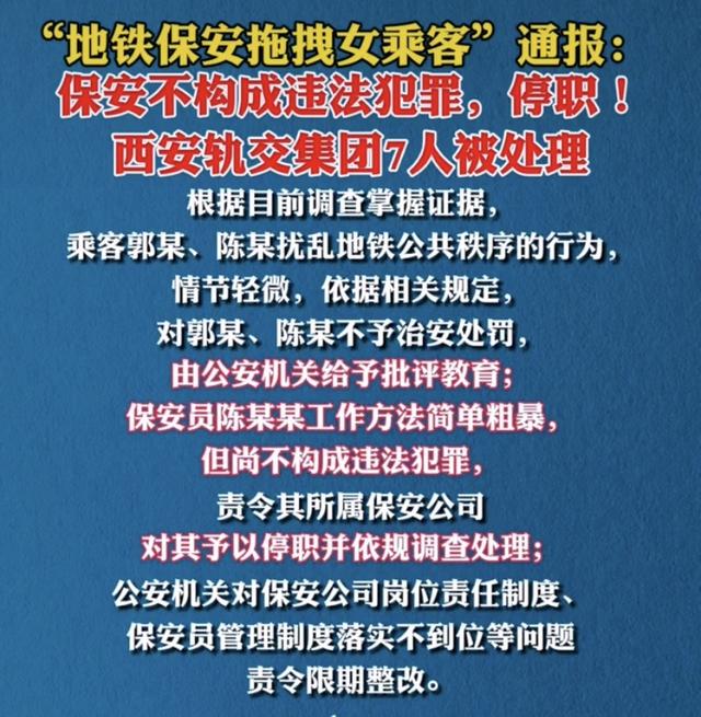 地铁保安拖拽女子事件通报 证明胡言乱语绝非暴力行为护身符 太阳信息网