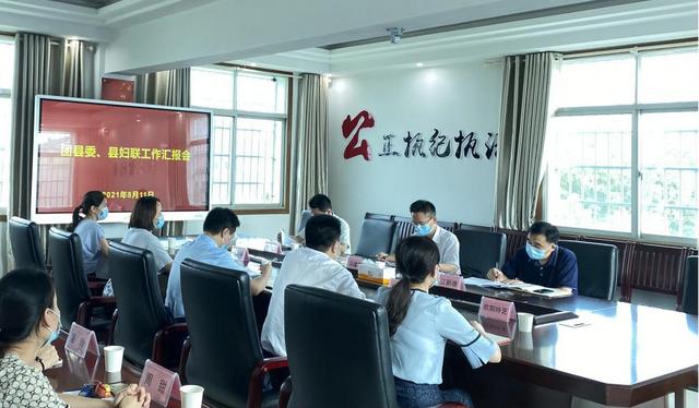 岳阳县委常委、组织部长冯建军调研指导团县委、县妇联工作