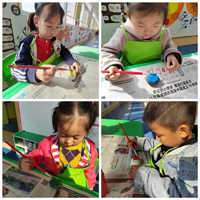 荆门掇刀区团林铺镇中心幼儿园开展石头彩绘活动