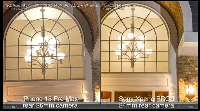 索尼XperiaPro-I与iPhone13Pro拍照对比，1英寸有多猛，看看便知