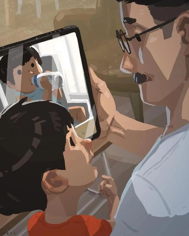 会画画的爸爸，太暖了