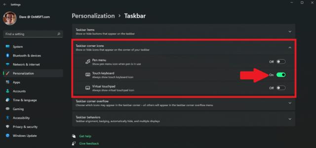 微軟 Win11 啟用內置觸摸鍵盤體驗：支持多彩顏色和主題定制