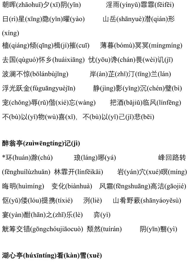 初中各科必背重点汇总，打印出来暑假提前预习