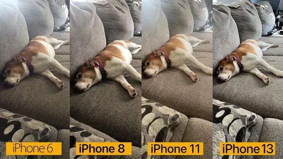 iPhone6、iPhone8、iPhone11、iPhone13拍照对比：夜拍差距很明显