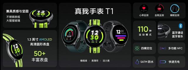 realme发布GT Neo2T、Q3s等多款新品1499元起，首款智能手表699元