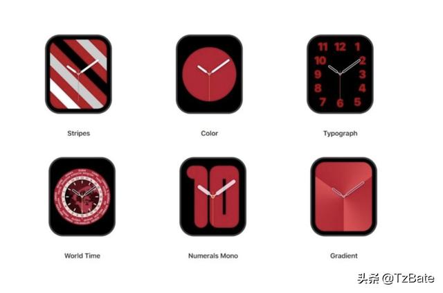 Apple Watch免费下载6款PRODUCT(RED) 表盘