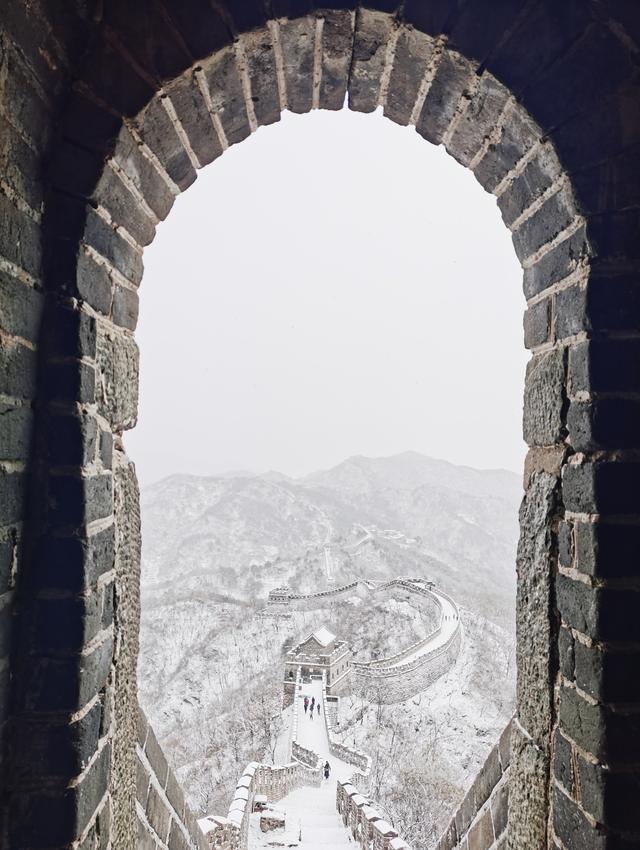 遊北京—雪中的慕田峪長城