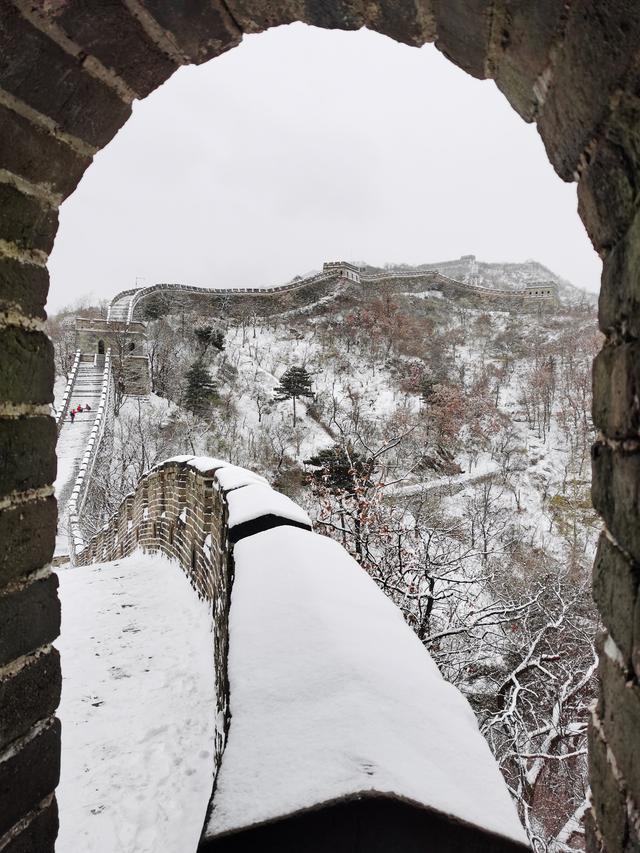 遊北京—雪中的慕田峪長城