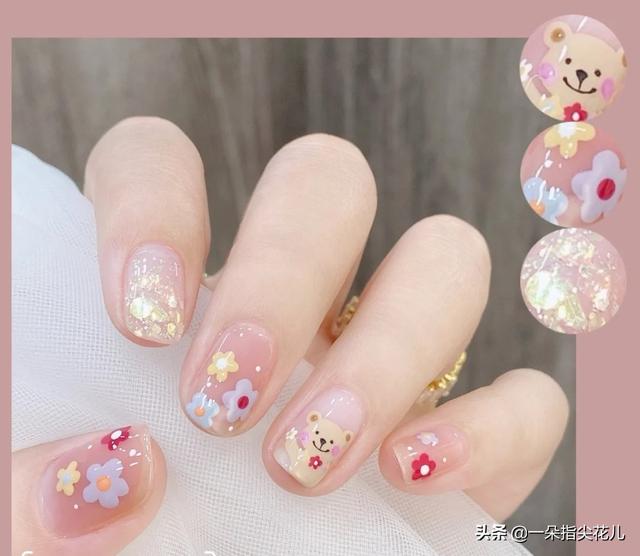 短指甲的萌妹子看过来10款可爱美甲款式迸射你的少女心