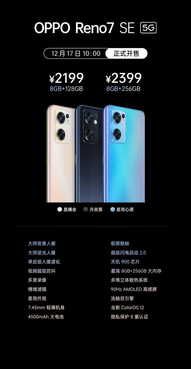 OPPOReno7系列零售价。感觉如果？