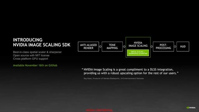 NVIDIA Image Scaling SDK 1.0正式发布