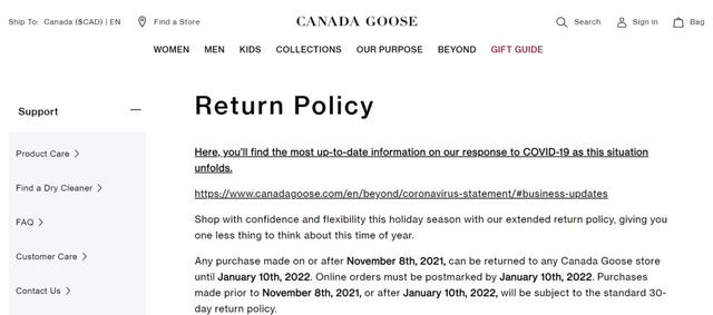 加拿大鹅被指搞“双标”：中国区门店不退货，店员称每天都大排长龙