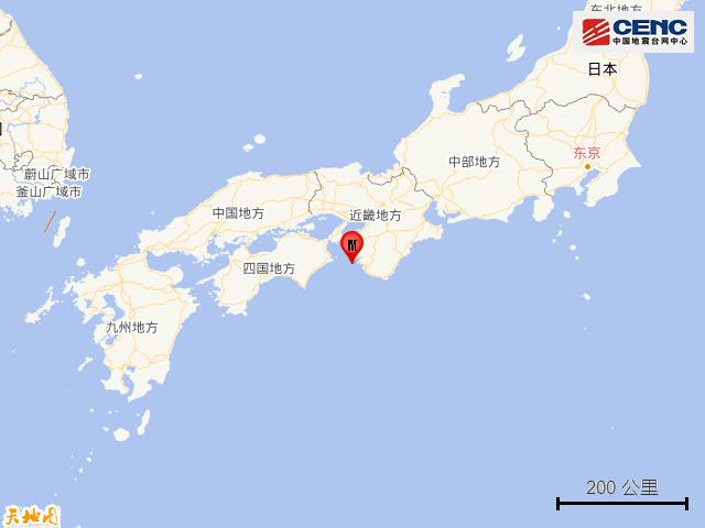 日本本州西部南岸近海发生5 2级地震 新闻时间