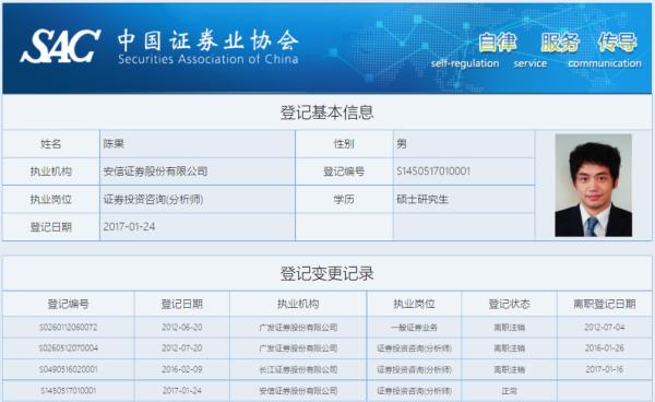 安信证券首席策略分析师陈果确认离职，下一站或履新中信建投